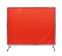 VEVOR Divisorio Saldatura Tenda Protezione in Vinile Ignifugo 1,8x2,4 m Rosso
