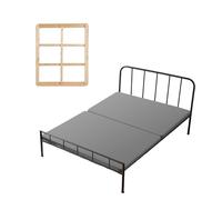 VEVOR Doghe per Ricambio Rete da Letto da 38,1 mm con Tessuto Oxford 200D, Supporto per Materasso in Legno per Letto Matrimoniale, Supporto di Facile Montaggio Sotto il Materasso, 2 Pezzi, Grigia
