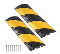 VEVOR Dosso Rallentatore in Gomma a 2 Canali da 1016 mm, Capacità di Carico di 9979 kg/Asse, Rampa di Protezione per Cavi con Viti di Espansione, per Asfalto, Cemento, Ghiaia, Confezione da 2