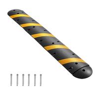 VEVOR Dosso Rallentatore in Gomma da 1828 mm, 2 Canali, Capacità di Carico di 9979 kg/Asse, Rampa di Protezione per Cavi con Viti di Espansione, per Asfalto, Cemento, Ghiaia, 1 Confezione