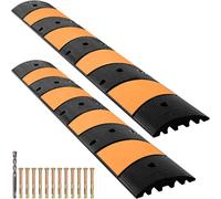 VEVOR Dosso Rallentatore in Gomma, Doppio Canale, 2 Unità, Lunghezza 180 cm, Supporta Fino a 9000 kg, Dimensioni 180 x 31 x 5,6 cm, Adatto per Superfici in Asfalto, Cemento e Ghiaia,1,8 m