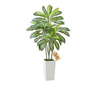 VEVOR Dracena Artificiale 1524 mm, Palma Tropicale Finta con Vaso Alto Bianco, Pianta Finta in Seta da Pavimento in Vaso, Grandi Alberi per Casa, Ufficio, Soggiorno, Decorazione Interna ed Esterna