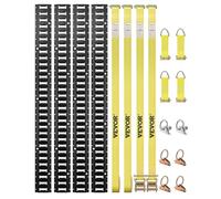 VEVOR E-Track Tie Down Kit, 18 Pezzi VV-ETS-TD518 Capacità 454 kg Lunghezza 5 Piedi Binari della Linea a E-track in Acciaio con Cinghie di Fissaggio e Anelli per I Rimorchi, Pickup, Camion e Furgoni