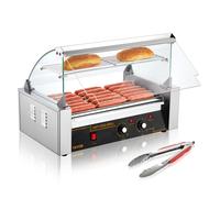 VEVOR Elettrico 18 Hot Dog 7 Roller Grill Fornello Alzatina e Ripiano 1,4KW