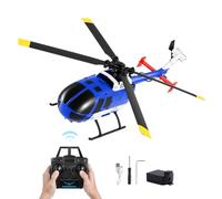 VEVOR Elicottero RC, Elicottero Radiocomandato a 4 Eliche, 2,4 GHz con Giroscopio a 6 Assi, Aeroplano RC a 4 Canali, Luce LED e Decollo Atterraggio con un Solo Tasto Giocattolo Aereo