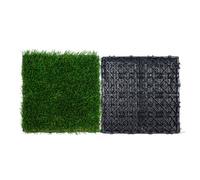 VEVOR Erba Artificiale Prato Sintetico Esterno Interno 18 Piastrelle 31 x 31 cm