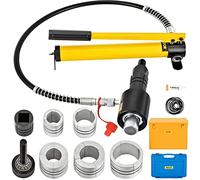VEVOR Espansore Idraulico per Tubi di Scarico, Dimensioni da 1-5/8" a 4-1/4", Tenditubo Idraulico Manuale da 10 T con 4 Matrici e 2 Valigie di Conservazione per Tubi Riparazione Auto