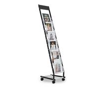 VEVOR Espositore da Terra per Brochure, Espositore per Brochure Riviste 6 Ripiani con Ruote, Supporto Portariviste da Pavimento Portacataloghi, Supporto per Riviste per Ufficio Fiere Ufficio Postale