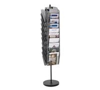 VEVOR Espositore da Terra per Brochure Girevole, Espositore per Brochure Riviste 30 Scomparti, Supporto Portariviste da Pavimento per Volantini, per Tabaccherie Fiere Biblioteche Ufficio Postale