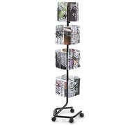 VEVOR Espositore per Brochure con 5 Ruote Porta Cartoline Girevole 32 Tasche