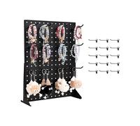 VEVOR Espositore per Pannello Forato con 15 Ganci 440 x 330 mm Nero 1 Pezzo