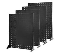VEVOR Espositore per Pannello Forato, Espositore da Tavolo con Pannello Forato 440 x 330 x 114 mm, in Acciaio Laminato a Freddo Ispessito, per Negozi Alimentari Gioiellerie, Nero 4 Pezzi