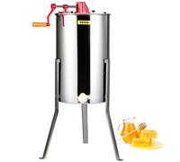 VEVOR Estrattore di Miele Manuale Capienza 3 Favi in Acciaio Inox per Apicoltura