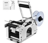 VEVOR Etichettatrice Semiautomatica per Bottiglia Rotonda, 20-50Pezzi/min, Applicatore di Etichette, Etichettatrice Regolabile Adatta per Bottiglie Larghezza Etichetta tra 13-150mm Lunghezza 25-300mm