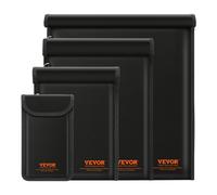 VEVOR Faraday Borsa, Set da 4 Borse Faraday per Laptop 430 x 381 mm, Tablet 33 x 26 cm, Telefono 20 x 12 cm, Radio 27 x 20 cm, Supporto Ignifugo Blocco Segnale, Borsa Faraday Antifurto e Anti-hacking