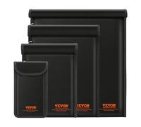 VEVOR Faraday Borsa, Set da 4 Borse Faraday per Laptop 430 x 381 mm, Tablet 33 x 26 cm, Telefono 20 x 12 cm, Radio 27 x 20 cm, Supporto Ignifugo Blocco Segnale, Borsa Faraday Antifurto e Anti-hacking
