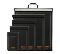 VEVOR Faraday Borsa, Set da 4 Borse Faraday per Laptop 430 x 381 mm, Tablet 33 x 26 cm, Telefono 20 x 12 cm, Radio 27 x 20 cm, Supporto Ignifugo Blocco Segnale, Borsa Faraday Antifurto e Anti-hacking