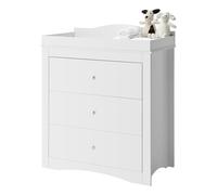 VEVOR Fasciatoio con Cassettiera per Neonati 3 Cassetti Multifunzionale Bianco