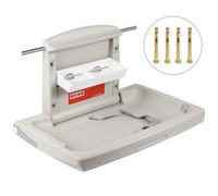 VEVOR Fasciatoio per Bambino, Fasciatoio da Parete, Fasciatoio da Muro, Fasciatoio Pieghevole, Fasciatoio per Pannolini per Bambini, Capacità di Carico 15 kg, Colore Grigio