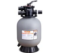 VEVOR Filtro a sabbia, 16 pollici, portata fino a 35 GPM, sistema di filtraggio a sabbia per piscine fuori terra con valvola multiporta a 7 vie, filtro, controlavaggio, risciacquo, ricircolo, scarico