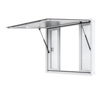 VEVOR Finestra di Servizio per Camion di Cibo 85 Gradi 1248x943 mm Lega Alluminio, con 4 Finestre Scorrevoli Orizzontali Porta Tendalino e Gancio di Trascinamento, Cibo Finestra per Rimorchio Camion