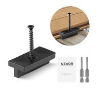 VEVOR Fissaggio Invisibile per Assi di Pavimentazione in Composito, 500 pezzi, Clip a T Fissaggi Nascosti in Plastica PP con Viti Metalliche, Compatibili con Assi di Spazio 5,5 mm Altezza 7 mm