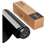 VEVOR Foglio di Rotolo Vinile Termoadesivo per Tessuti 304,8 x 21336 mm, Pellicola per Plotter in Vinile a Trasferimento Termico per Macchine da Taglio, per Magliette Cuscini Cappelli, HTV, Nero