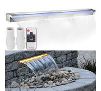 VEVOR Fontana a Cascata per Piscina in Acciaio Inossidabile Rettangolare LED