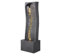 VEVOR Fontana da Esterno, Fontana e Cascata da 340 x 220 x 980 mm, Fontane a 1 Livello con Base in Pietra da Pavimento con Luce LED e Pompa, per Esterni, Interni, Giardino, Casa, Patio e Cortile