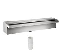 VEVOR Fontana per Piscina a Cascata 23,6 x 4,5 x 3,1 Pollici Fontana per Piscina Rettangolare Costruita in Acciaio Inossidabile Laghetto per Cascata