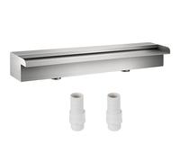 VEVOR Fontana per Piscina a Cascata Acciaio Inossidabile 23,6 x 4,5 x 3,1 Pollici Fontana a Cascata da Giardino Rettangolare Fontana Rettangolare per Piscina