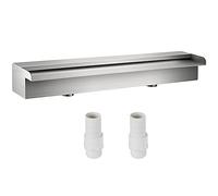 VEVOR Fontana per Piscina a Cascata Acciaio Inossidabile 23,6 x 4,5 x 3,1 Pollici, Fontana a Cascata da Giardino Rettangolare, Fontana Rettangolare per Piscina