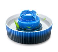 Fontana per gatti VEVOR, 2,1 litri, fontanella in ceramica, con pompa silenziosa da 1,5 W, area di accesso a 360°, sistema di filtraggio multistrato, fontanella per animali domestici, gatti, cani, blu