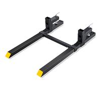 VEVOR Forche per Pallet Lunghezza 109cm Capacità Carico Max. 907 kg Larghezza Regolabile tra 495-915 mm, Coppia di Forche per Movimentazione Carico da Benne Trattori Minipala Escavatori in Acciaio