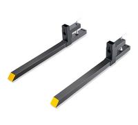 VEVOR Forche per Pallet Lunghezza 109cm Capacità Carico Max. 907kg, Coppia di Forche per Movimentazione Carico per Benne Trattori Minipala Escavatori in Acciaio, Forche per Benne Rimovibili per Carico