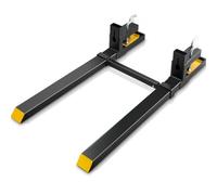 VEVOR Forche per Pallet Lunghezza 149cm Capacità Carico Max. 1814 kg Larghezza Regolabile tra 495-915 mm, Coppia di Forche per Movimentazione Carico da Benne Trattori Minipala Escavatori in Acciaio