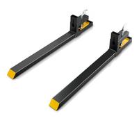 VEVOR Forche per Pallet Lunghezza 149cm Capacità Carico Max. 1814kg, Coppia di Forche per Movimentazione Carico da Benne Trattori Minipala Escavatori in Acciaio, Forche per Benne Rimovibili per Carico