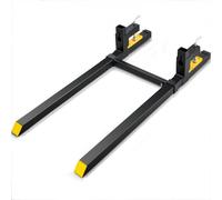 VEVOR Forche per Pallet Lunghezza 149cm Capacità Carico Max. 907 kg Larghezza Regolabile tra 495-915 mm, Coppia di Forche per Movimentazione Carico da Benne Trattori Minipala Escavatori in Acciaio