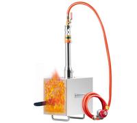 VEVOR Forgia a Gas Propano Bruciatore Quadrato per Coltelli Metalli Attrezzature per Forgiatura, Forgia a Gas Propano in Acciaio Inox 1 Bruciatore Portabile, Forgia a Gas per Coltelli Max. 1427℃