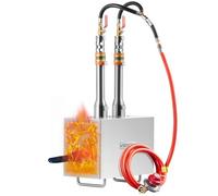 VEVOR Forgia a gas propano portatile, forno a gas quadrato con 2 bruciatori, temperatura max 1427 ℃, utensili e attrezzature per forgiatura a gas in acciaio inox, per colteliere Maréchaux-Ferrants