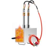 VEVOR Forgia a gas propano portatile, forno a gas quadrato con 2 bruciatori, temperatura max 1427 ℃, utensili e attrezzature per forgiatura a gas in acciaio inox, per colteliere Maréchaux-Ferrants