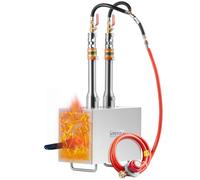 VEVOR Forgiatura a propano portatile forgiatura fabbro 2 bruciatori forgiatura a gas per fabbro 2600°F/1427°C Attrezzature per fucinatura a gas in acciaio inox quadrati grande capacità per forgiatura