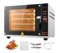 VEVOR Forno Convezione Elettrico 4500W Forno a Convezione 4 Ripiani di Cottura 0-350℃ Forno Tostapane Grill Elettrico con Funzione Spray Dimensioni Interne 460x370x350mm