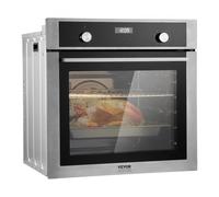 VEVOR Forno da Parete Singola, Forno Elettrico da Incasso con 9 Funzioni di Cottura, Forno Elettrico a Parete, Riscaldamento max. 200°C, Forno Elettrico da 3550W Griglia Teglia da Forno, Cucina