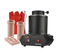VEVOR Kit Forno Fusorio Elettrico per Fusione Oro con 2 Crogiolo in Ceramica
