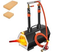 VEVOR Forno forgiato a gas esagonale, 400 x 215 x 190 mm, forgiatura a gas con doppio bruciatore, oro, ottone, bronzo, magnesio, alluminio, stagno e acciaio inossidabile, gas propano Forge Forge Forge