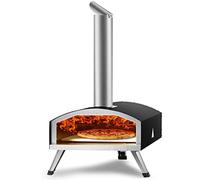 VEVOR Forno per Pizza Portatile a Pellet di Legno con Pietra, 12 Pollici Temperatura Max. 540℃, da Esterno per Viaggio Campeggio Festa Evento Banchetto