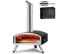 VEVOR Forno per Pizza Portatile a Pellet di Legno con Pietra per Pizza 12 Pollici Temperatura Max. 540℃, Forno Pizza Portatile da Esterno a Pellet di Legno per Viaggio Campeggio Festa Evento Banchetto