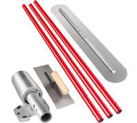 VEVOR Frattone Acciaio di Cemento 1200x200mm, Cazzuola Galleggiante per Cemento con Staffa Galleggiante Regolabile e Flessibile, Kit Completa Frattazzo da Mura Pavimento Sbucciatura Stucco