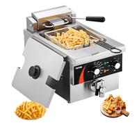 VEVOR Friggitrice Professionale Elettrica da Piano 3000W con Cestello 8,5 L